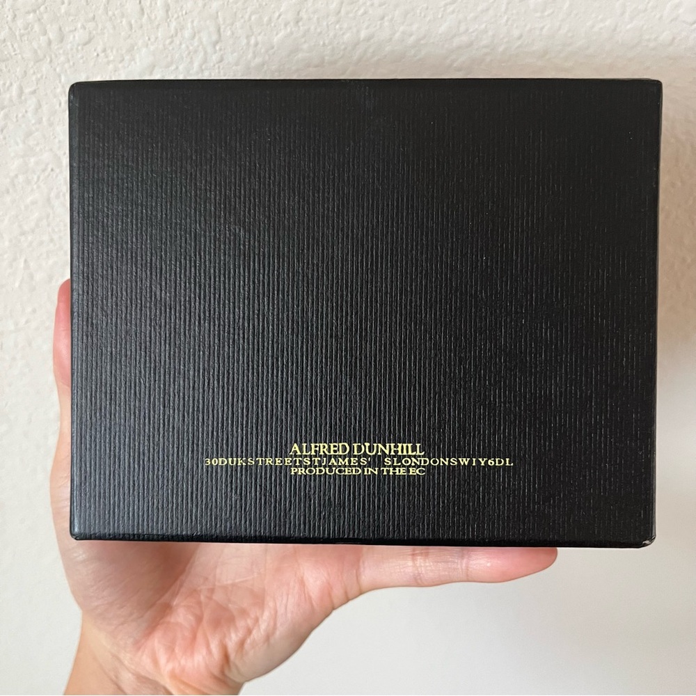 NWT Alfred Dunhill Men’s Minimalist Black Genuine Leather Credit Card Holder - Picture 4 of 11